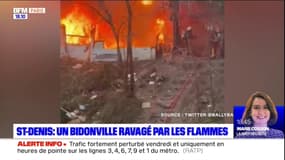 Saint-Denis: un bidonville ravagé par les flammes