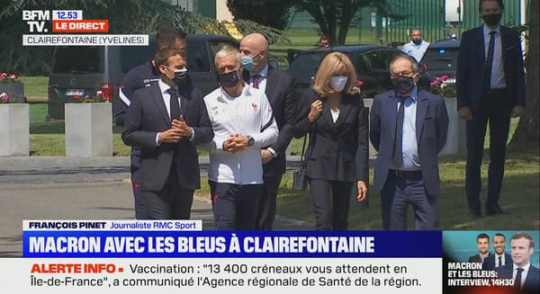 Emmanuel Macron à Clairefontaine