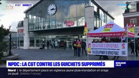 Nord-Pas-de-Calais: les cheminots mobilisés contre la réduction des horaires des guichets