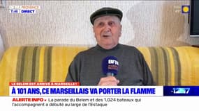 "Je marche beaucoup en jouant aux boules": Albert, 101 ans, Marseillais et porteur de la flamme olympique