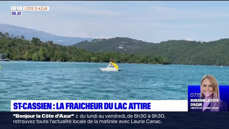 Var: la fraîcheur du lac de Saint-Cassien attire les touristes