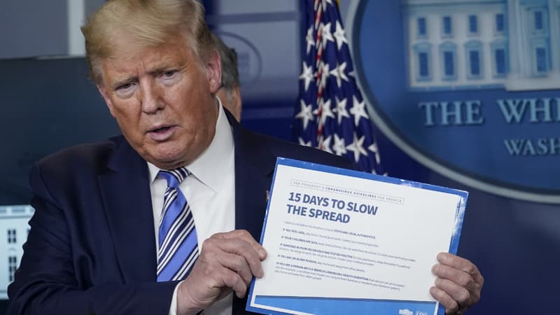 Trump lors du point presse du 23 mars 2020