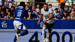 Amine Gouiri lors du match Strasbourg-Rennes (3-1, L1), le 25 août 2024