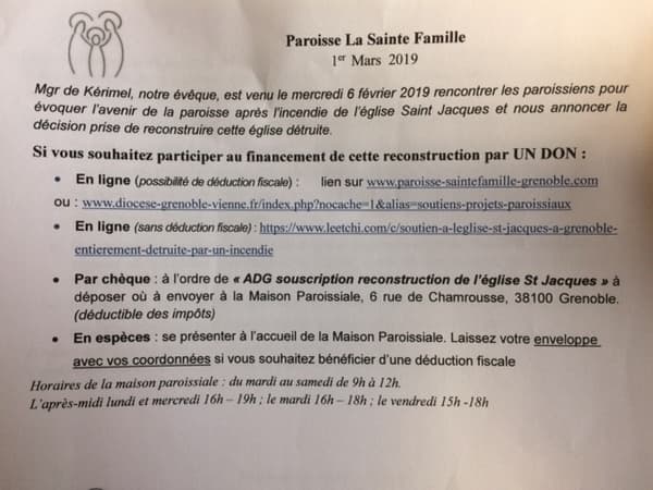 L'appel aux dons du père Sliwa. L'appel aux dons du père Sliwa.