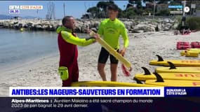 Antibes: les nageurs-sauveteurs en formation