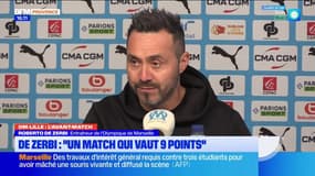 Pour Roberto De Zerbi, cet OM-Lille est "un match à 9 points"