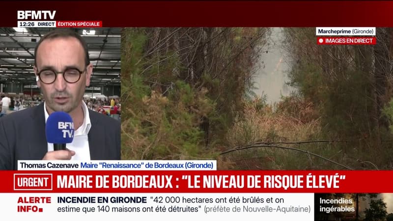 Incendie en Gironde: l'autoroute A63 fermée partiellement, le trafic ferroviaire interrompu au sud de Bordeaux