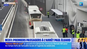 Strasbourg: les premiers passagers de l'arrêt de bus sur l'autoroute M351