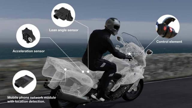 Les motos BMW pourront s'équiper d'un système de "e-Call" en option, qui pourra s'activer manuellement ou automatiquement.