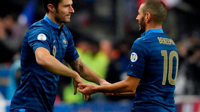 Olivier Giroud et Karim Benzema