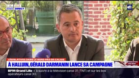 Législatives anticipées: Gérald Darmanin a lancé sa campagne à Halluin