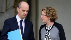 Jean-Michel Blanquer et Muriel Pénicaud à l'Elysée, le 19 juin 2017.
