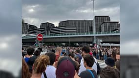 La file d'attente pour Rock en Seine, mercredi 23 août 2023.