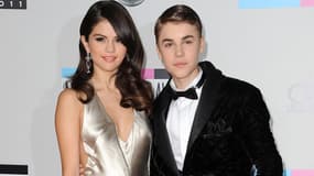 Selena Gomez et Justin Bieber aux American Music Awards, en novembre 2011.
