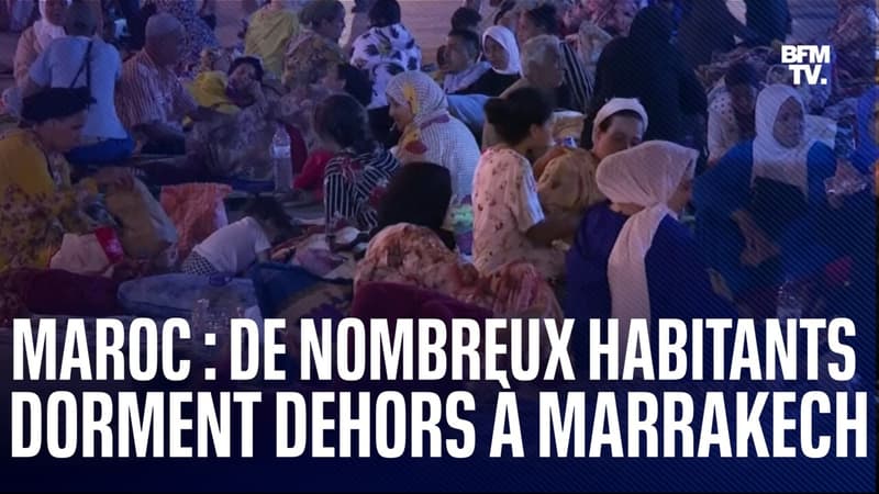 Maroc: à cause du séisme, de nombreux habitants dorment dehors à Marrakech