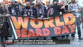 Des milliers de participants pour la journée mondiale de la barbe à Stockholm