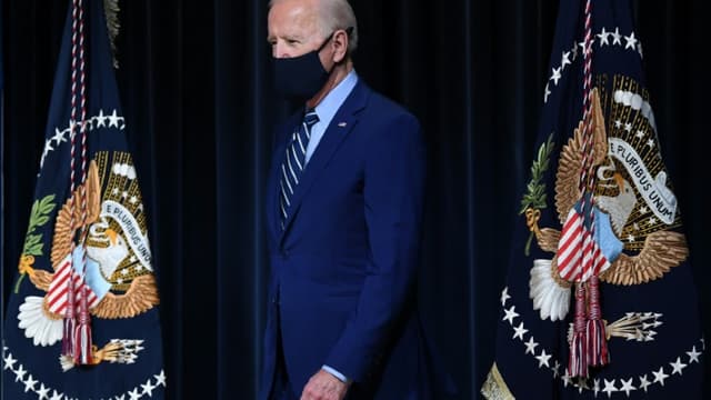 Le président américain Joe Biden à Bethesda (Maryland, Etats-Unis), le 11 février 2021