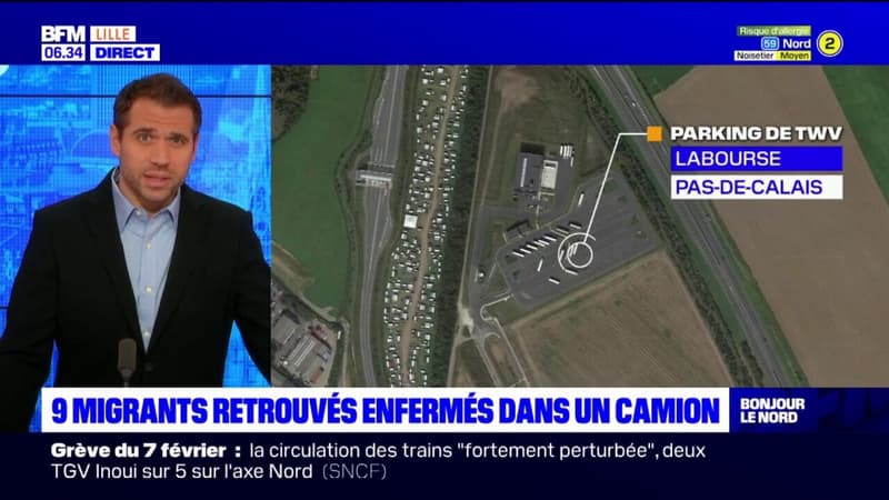 Pas-de-Calais: une famille de migrants découverte enfermée dans un camion à Labourse