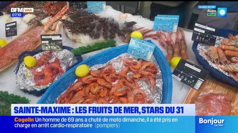 Sainte-Maxime: les fruits de mer, stars de la soirée du Nouvel An