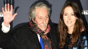 Jean Rochefort et sa plus jeune fille, Clémence, à la cérémonie des César à Paris, le 20 février 2015