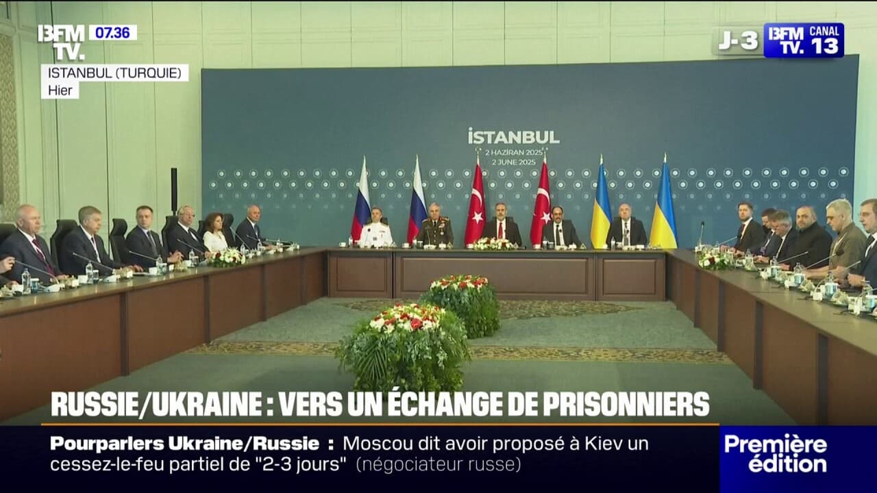 La russie et l'ukraine s'accordent sur l'échange de prisonniers de moins de 25 ans ou grièvement blessés lors de la deuxième session de négociations à istanbul