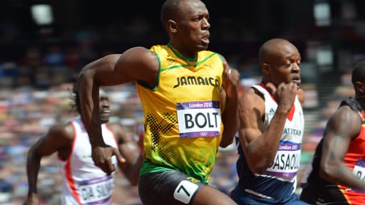 Usain Bolt aux JO de Londres, en août 2012