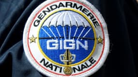 L'écusson du groupe d'intervention de la gendarmerie nationale, à Paris le 19 avril 2016. (Photo d'illustration)