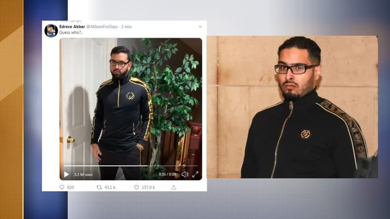 Jawad Bendaoud à droite et son imitation à gauche