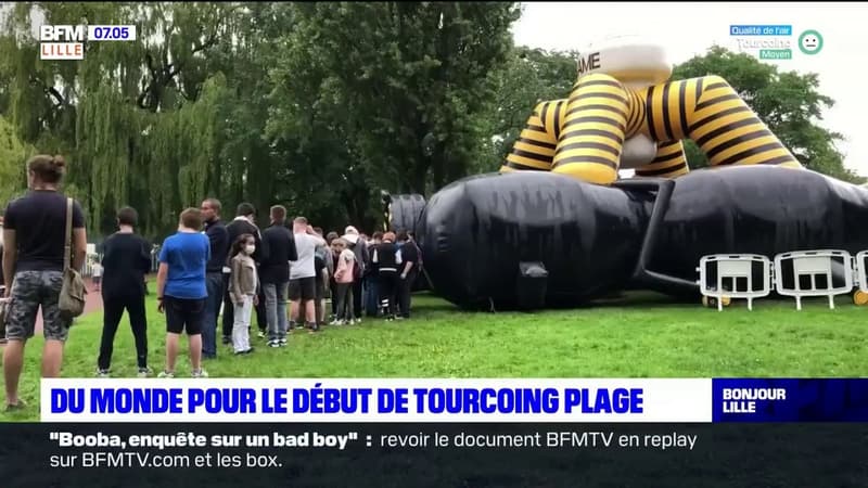 Tourcoing: le retour de la plage au parc Clémenceau fait des heureux
