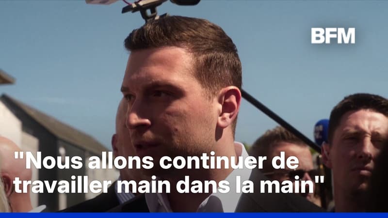 Présidentielle 2027: Jordan Bardella se "réjouit que Marine" puisse "porter les couleurs" du RN