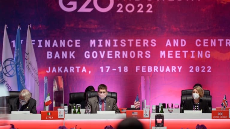 La dernière réunion du G20 Finances,  le 17 février 2022 à Jakarta.