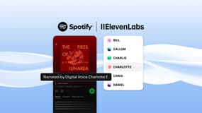 Livres audio IA Spotify ElevenLabs.