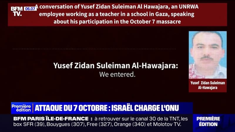 Israël/Hamas: Tsahal accuse une agence de l'ONU d'être impliquée dans les attaques du 7 octobre