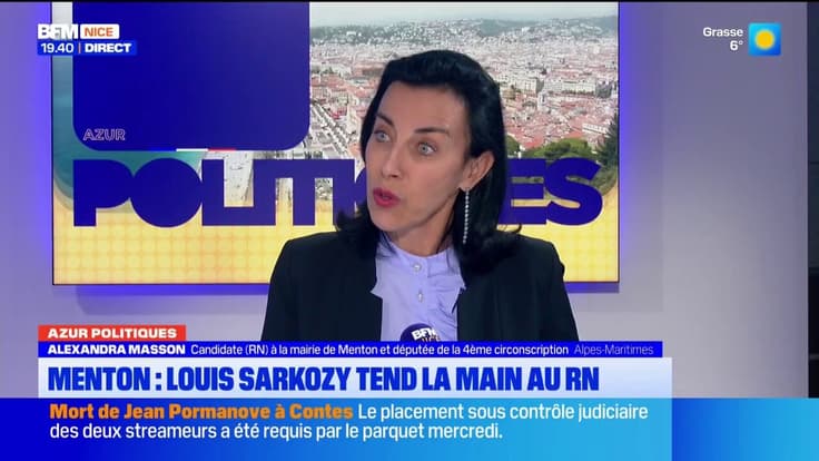 "Tout nous oppose": Alessandra Masson, candidat RN à Menton, refuse la main tendue de  Louis Sarkozy