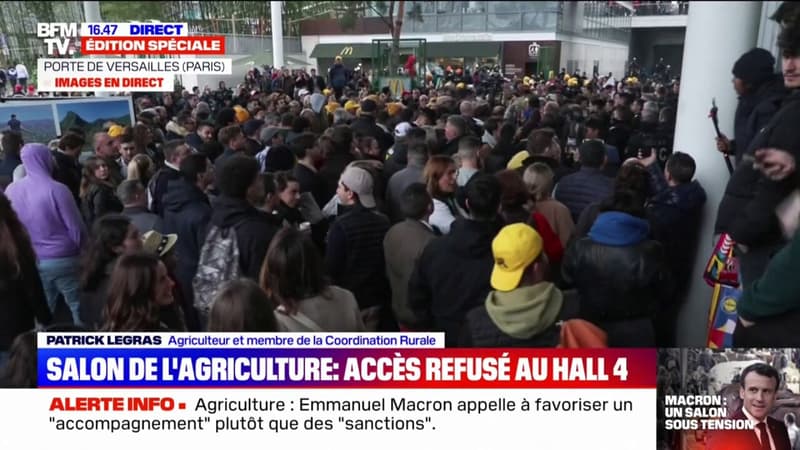 Des agriculteurs et des visiteurs bloqués à l'extérieur du Salon de l'agriculture