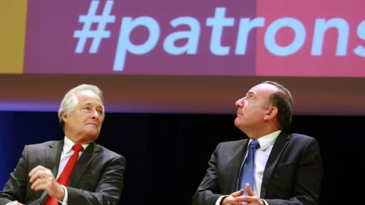 Jean-François Roubaud (à gauche) va proposer à Pierre Gattaz une "rencontre" pour une éventuelle non-participation à la conférence sociale.