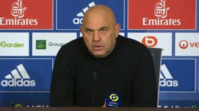 Frédéric Antonetti en conférence de presse, à Lyon le 22 décembre 2021