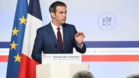 Olivier Véran, porte-parole du gouvernement, à l'Élysée le 11 octobre 2023 
