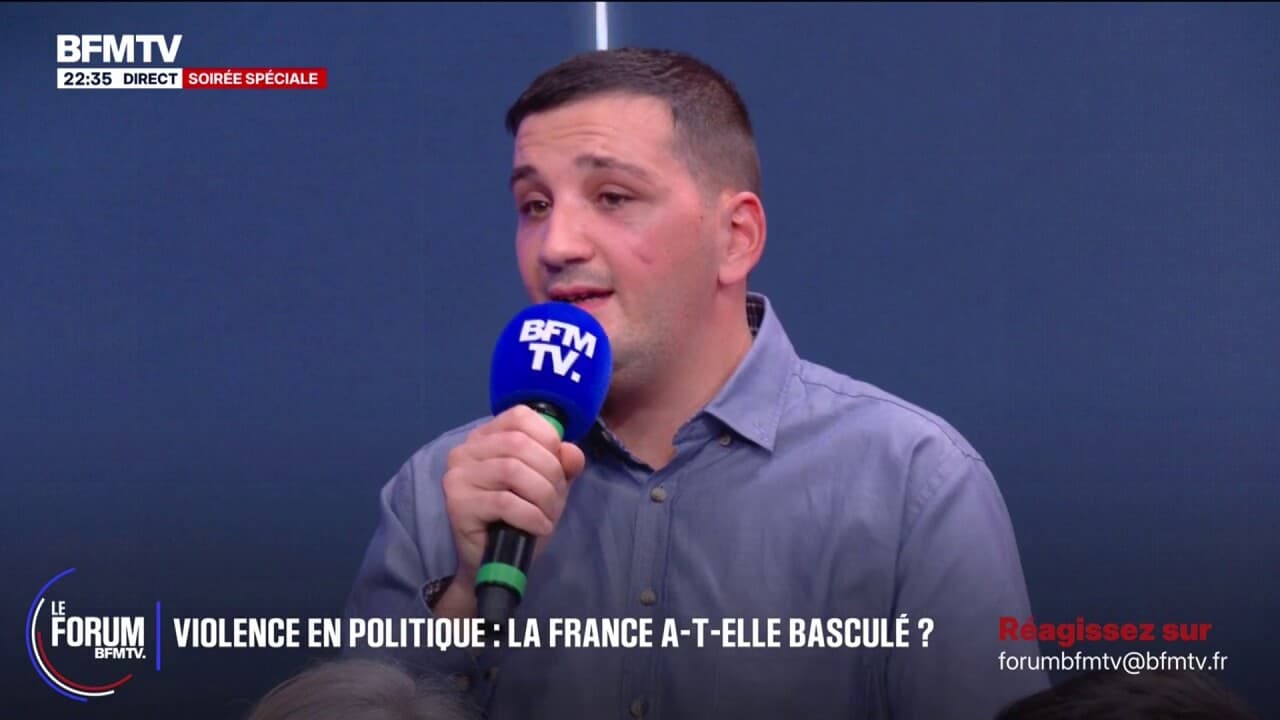 FORUM BFM - "Essayer de rester calme et ne pas provoquer", Yohan militant au Rassemblement national raconte comment il a été formé par le parti pour savoir comment réagir en cas de prise à partie Kép
