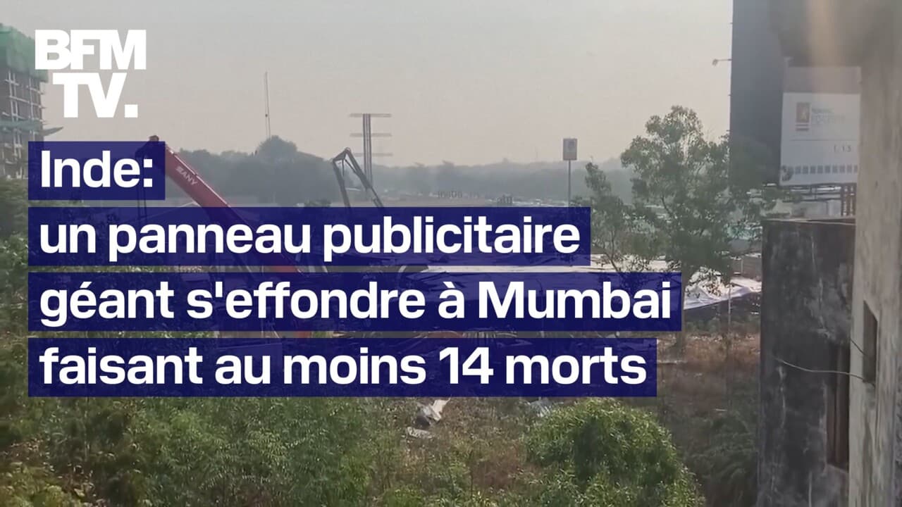 Un Panneau Publicitaire Géant S’effondre à Mumbai, En Inde, Faisant Au ...