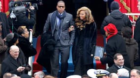 Jay Z et Beyonce lors de la cérémonie d'investiture de Barack Obama en janvier 2013.