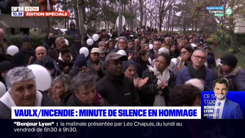Marche blanche à Vaulx-en-Velin: une minute de silence en hommage aux victimes de l'incendie mortel