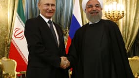 Vladimir Poutine et Hassan Rohani, le 28 mars 2017. 