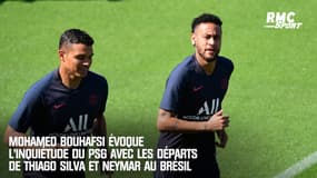 Mohamed Bouhafsi évoque l'inquiétude du PSG avec les départs de Thiago Silva et Neymar au Brésil