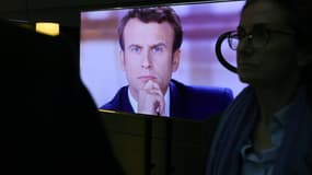 Emmanuel Macron à la télévision.