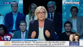 Marine Le Pen sur le Brexit : "L'Union européenne cherche à créer une sorte de guerre civile en Irlande"