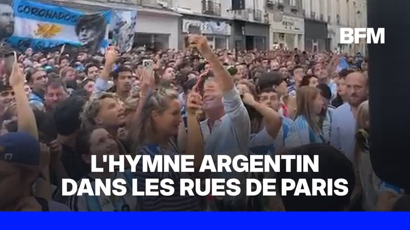 L'hymne argentin retentit dans les rues de Paris avant le début de la finale