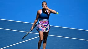 Sabalenka après sa qualification pour les quarts de finale de l'Open d'Australie, le 23 janvier 2023