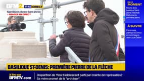 Flèche de la basilique Saint-Denis: Rachida Dati pose la première pierre