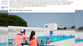 La piscine municipale Marius Cabassud d'Arles sera accessible gratuitement dès ce jeudi 27 août en raison de la canicule.